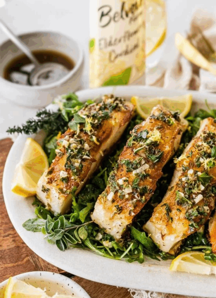 Elderflower & Lemon Sea Bass