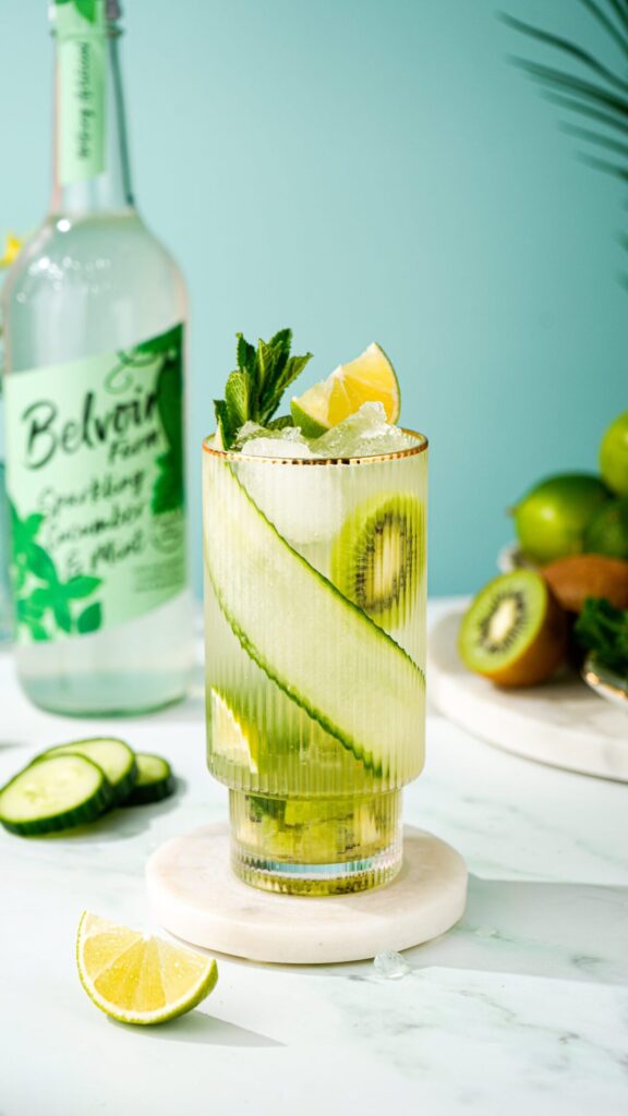 Kiwi and Cucumber Mojito Mocktail