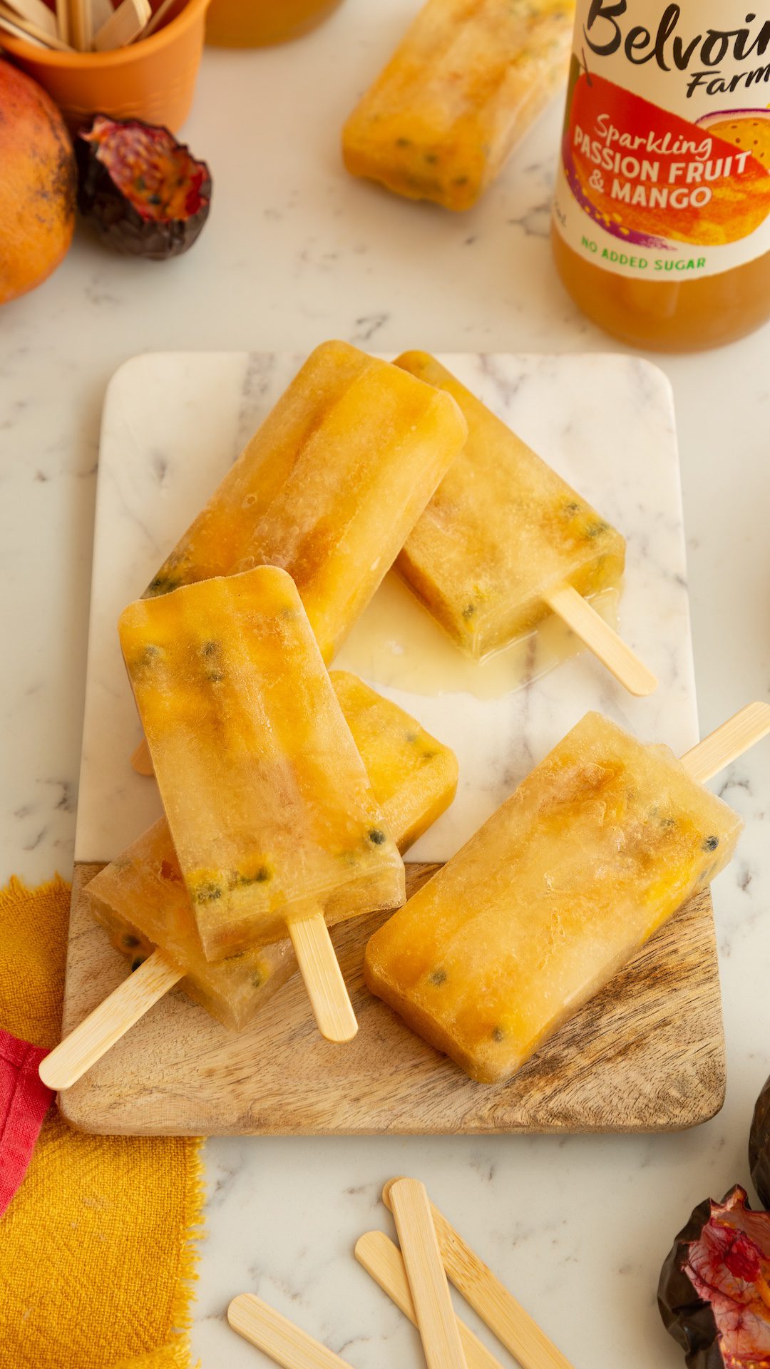 Mango & Passion Fruit Ice Lollies