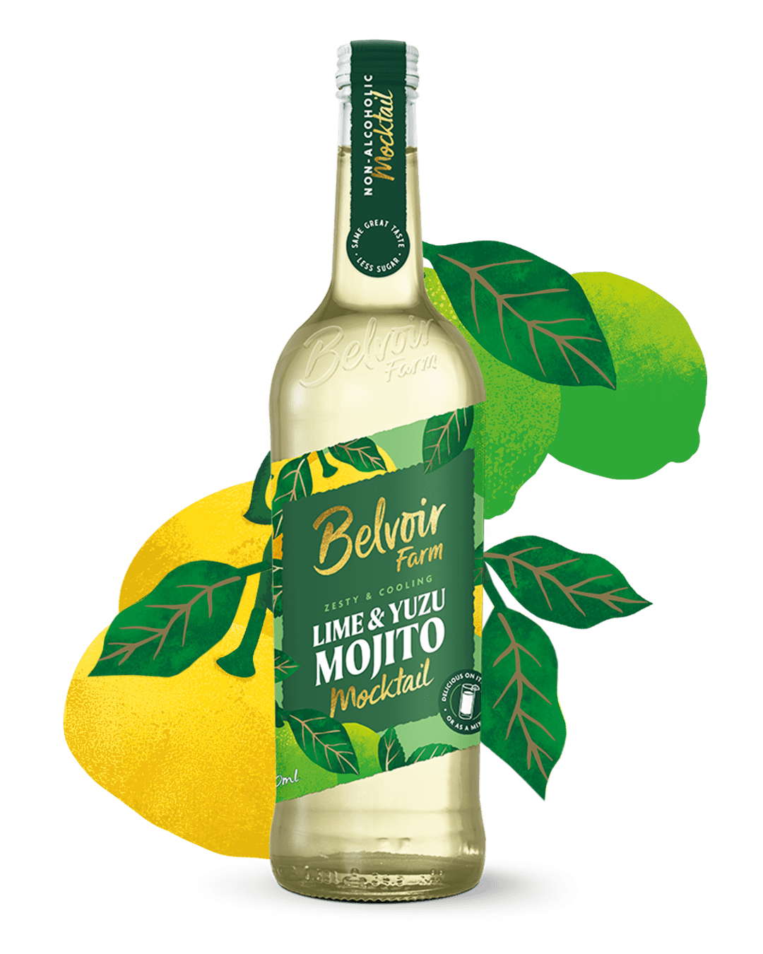 belvoir farm lime and yuzu mojito mocktail